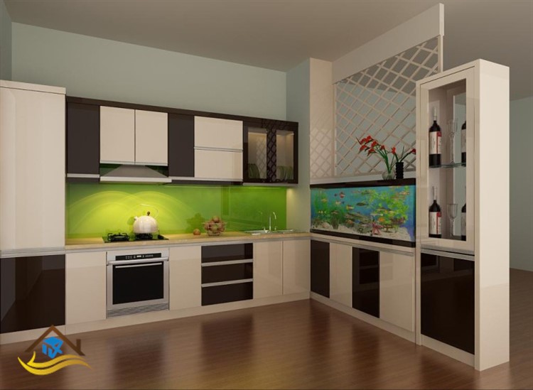 TỦ BẾP GỖ CN, LÕI XANH - NC7